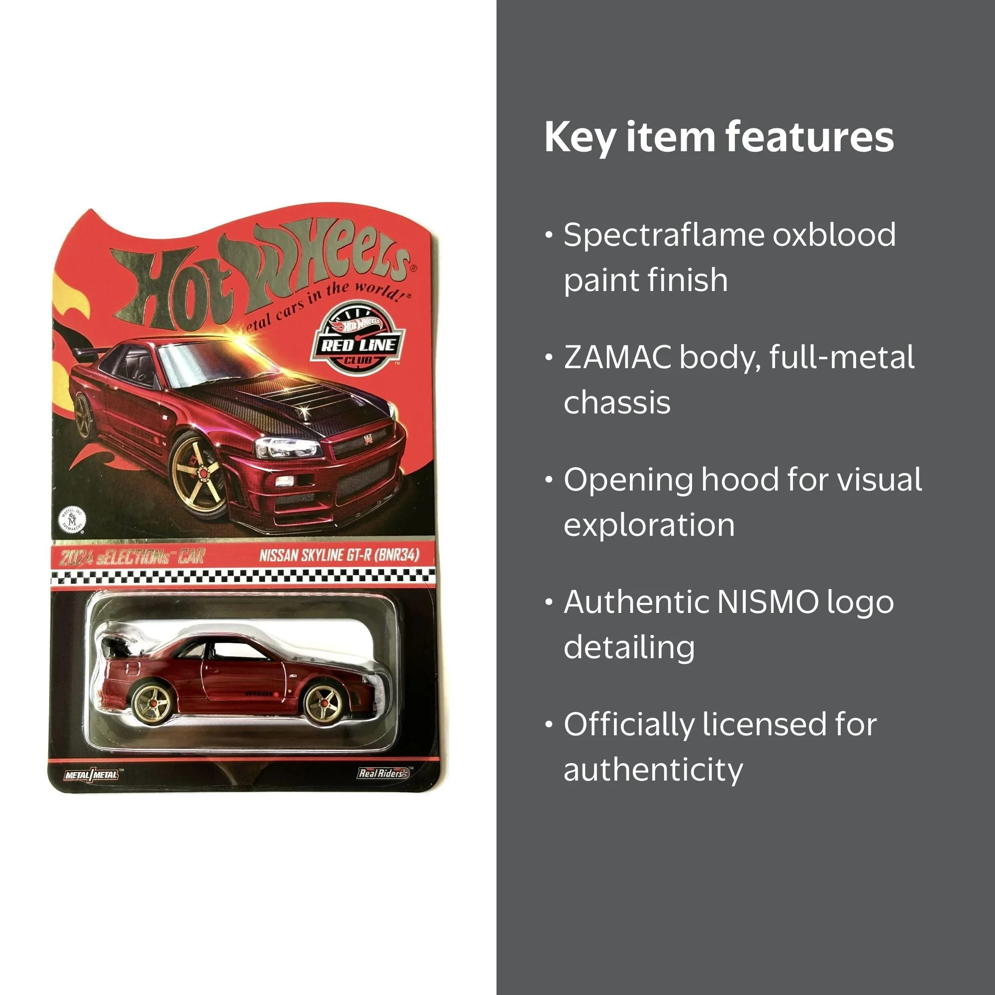 Hot Wheels, RLC Nissan Skyline GT-R BNR34, Spectraflame finish