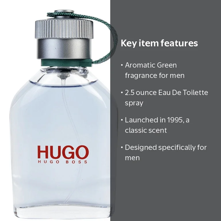 HUGO BOSS, Eau De Toilette Spray, 2.5 Oz, Aromatic Green Fragrance