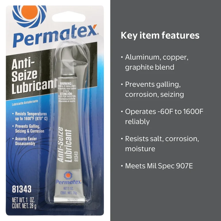 Permatex, Anti Seize Lubricant, 1 oz, Aluminum Copper Graphite
