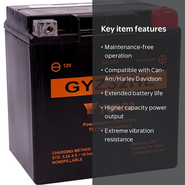 Yuasa GYZ High Performance Maintenance Free Battery - GYZ32HL