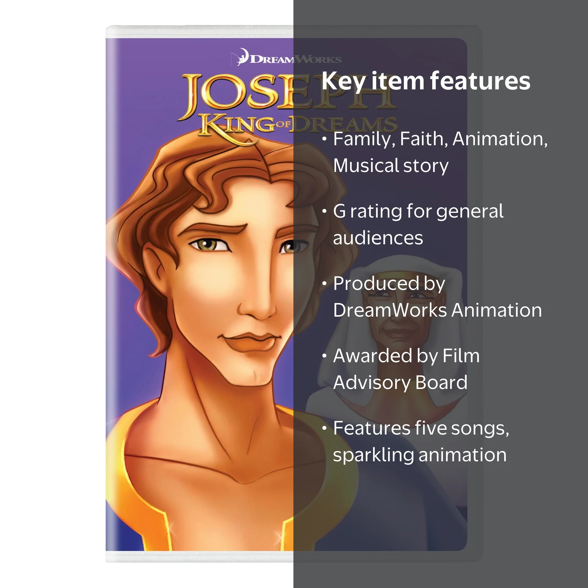 ミュージック KING'S NIGHT DREAM WESTERN&EASTERN DVD SDS, DVD, Joseph King Of Dreams, Family, DreamWorks - Walmart.com