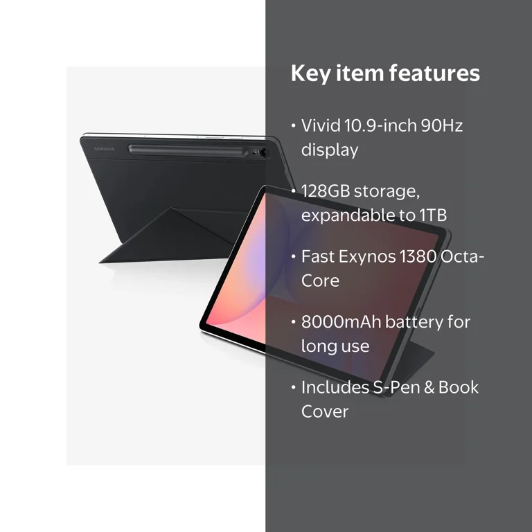 Samsung Galaxy Tab S10 Lite with S-Pen + Book Cover Bundle – Brand