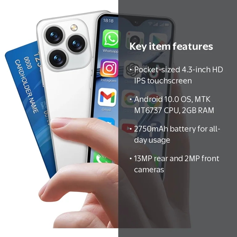 Mini Smartphone 4G Unlocked SOYES XS18 Pro Max 4.3'' HD Small