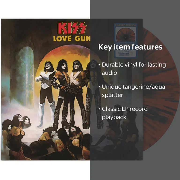 Kiss - Love Gun [Tangerine/Aqua Splatter LP] - Music & Performance