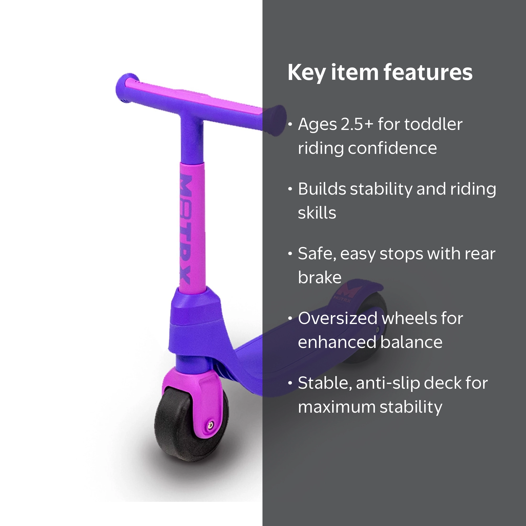M8TRX SPORTS Beginner Two Wheel Kick Scooter for Kids and Toddlers