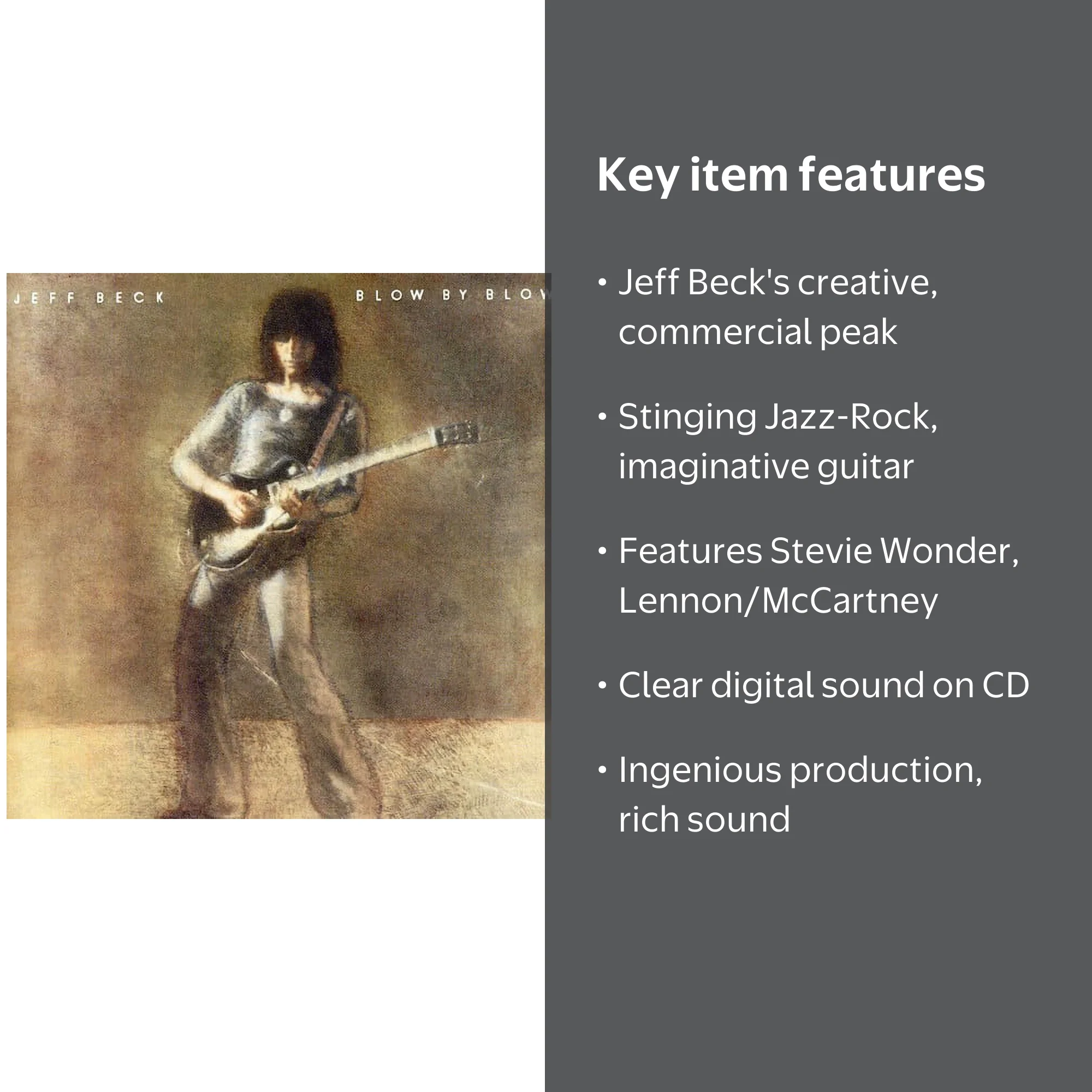 Jeff Beck, Music & Performance CD, Blow By Blow, Jazz-Rock Guitar