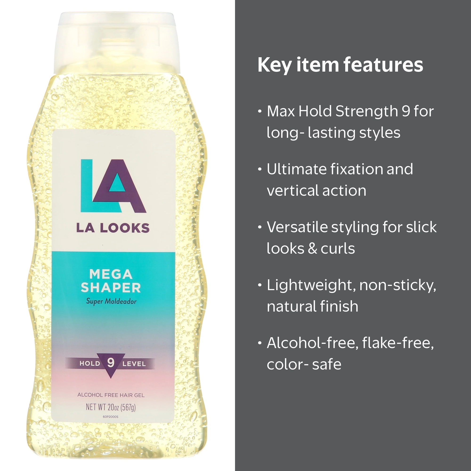 LA LOOKS, Hair Styling Gel, 20 oz, Mega Hold, Clear - Walmart.com