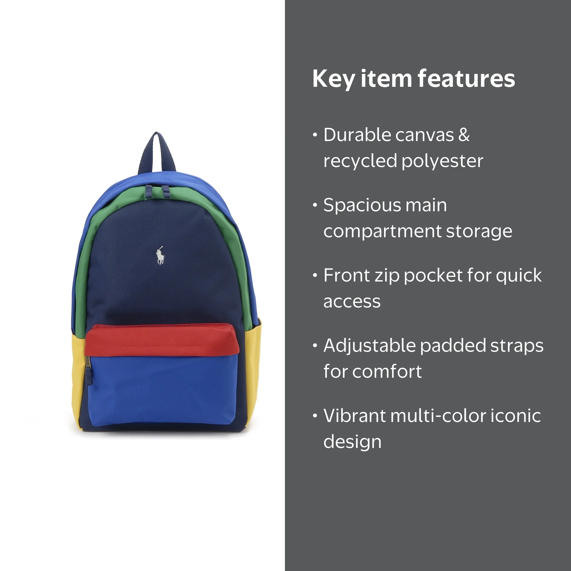 Polo Ralph Lauren Classic Multi-Color Backpack – Style  display picture 3