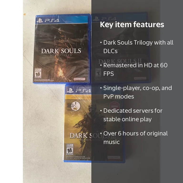 Dark Souls Trilogy PS4 Sony PlayStation 4 Brand New Factory Sealed