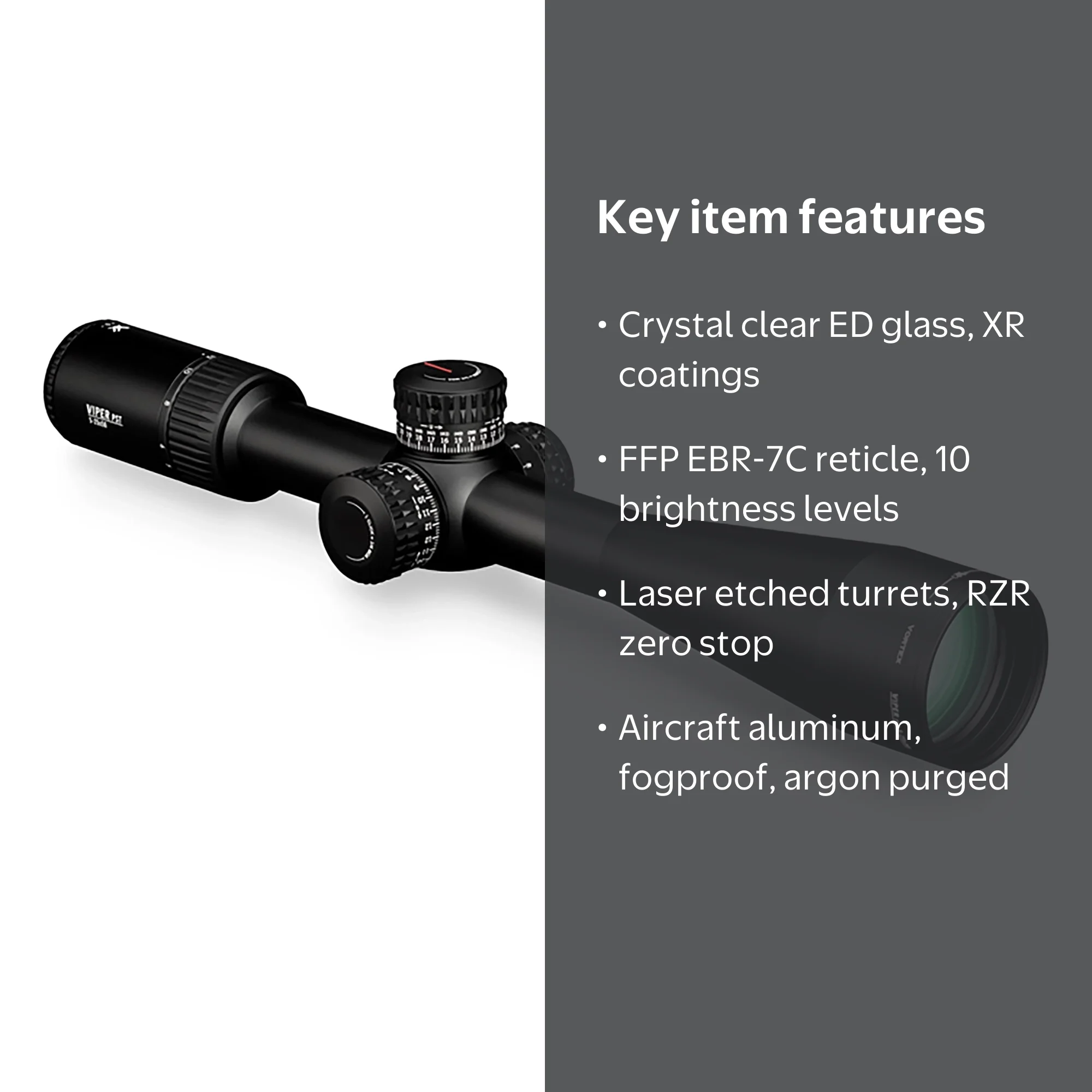 Vortex Optics Viper Riflescope, PST Gen II 5-25x50, First Focal