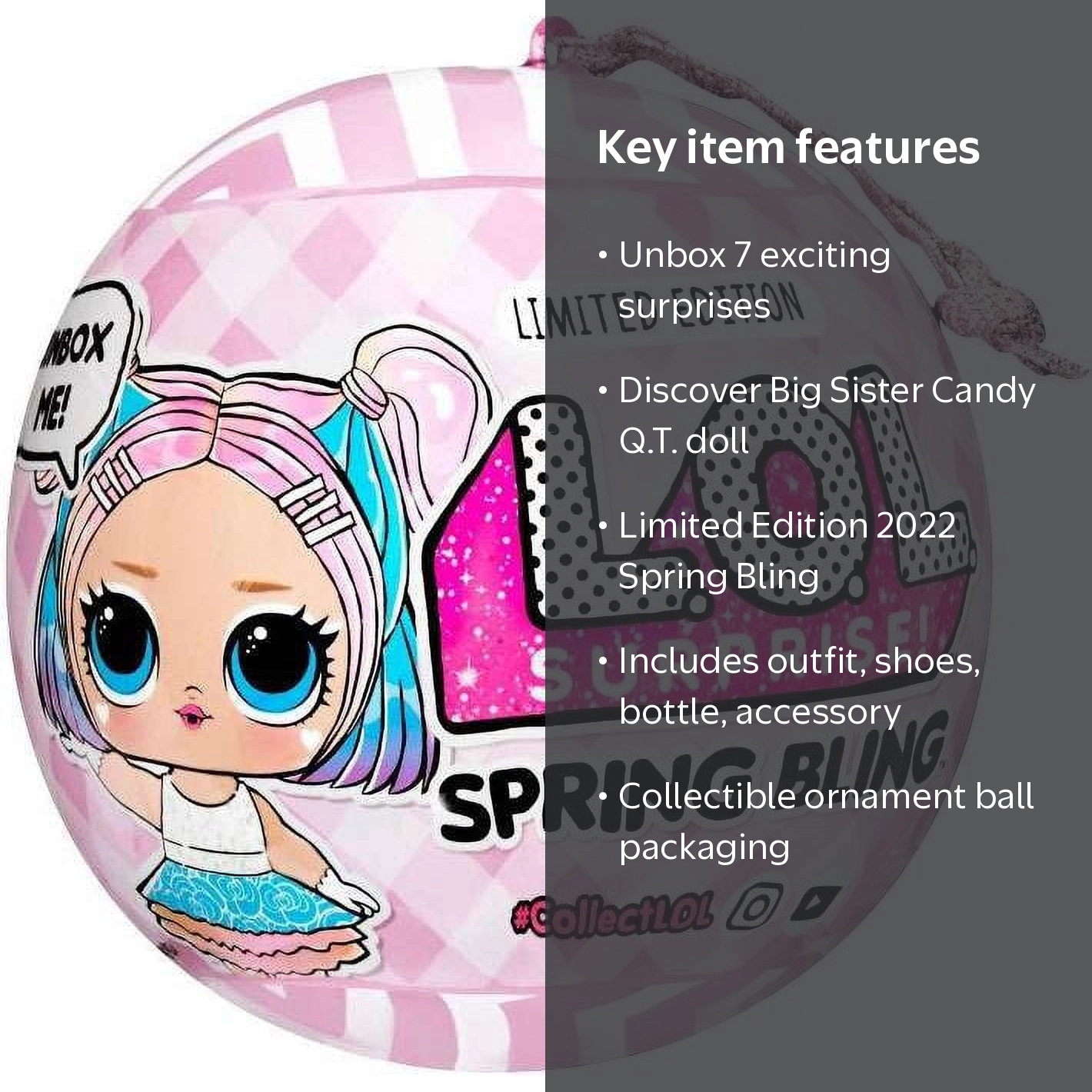 LOL Surprise Limited Edition Spring Bling Candy Q.T. Doll with 7