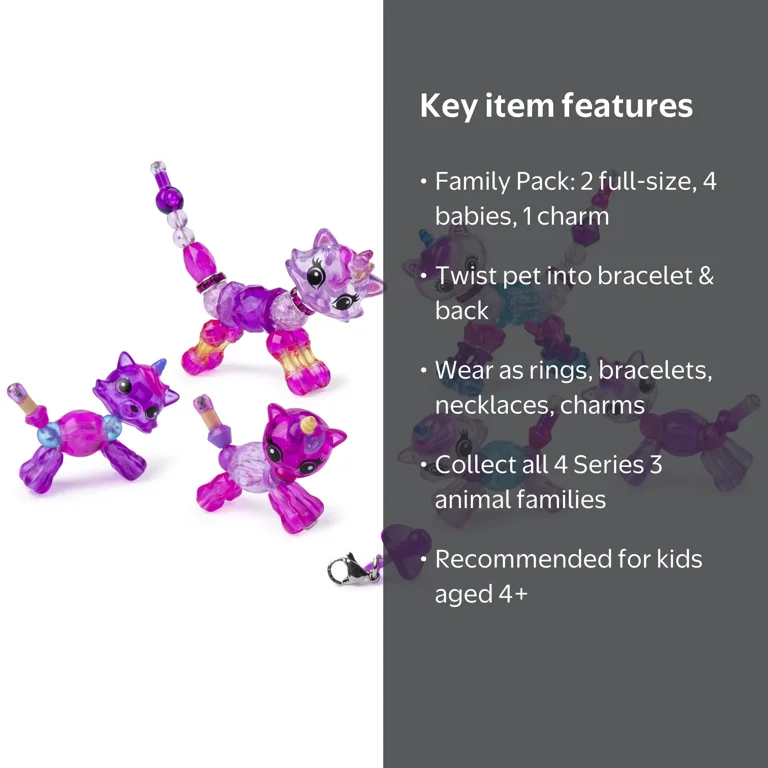 Twisty Petz Series 3 - Uni-Cat Collectible Bracelet Set for Kids