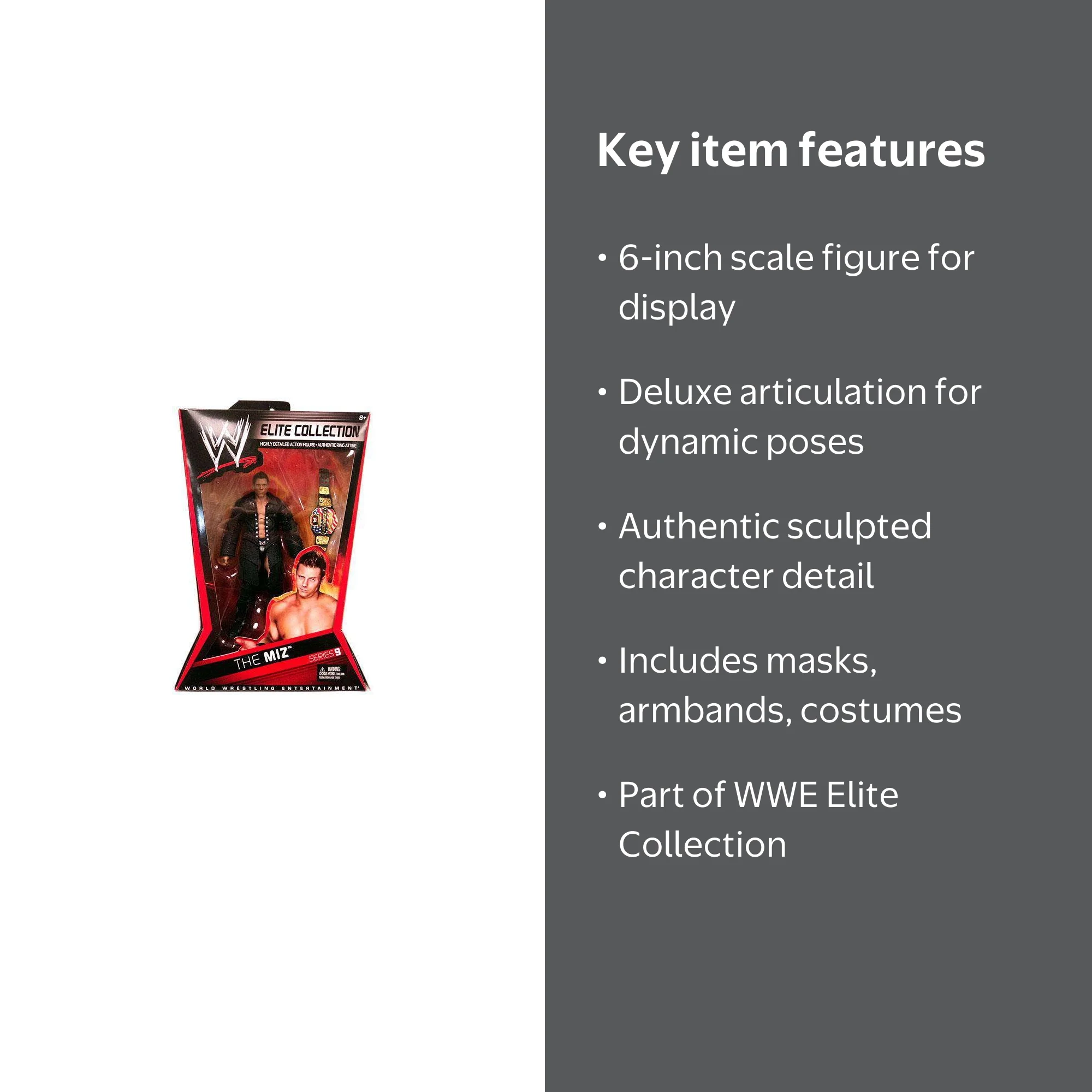 WWE Wrestling Elite Series 9 The Miz Action Figure - Walmart.com