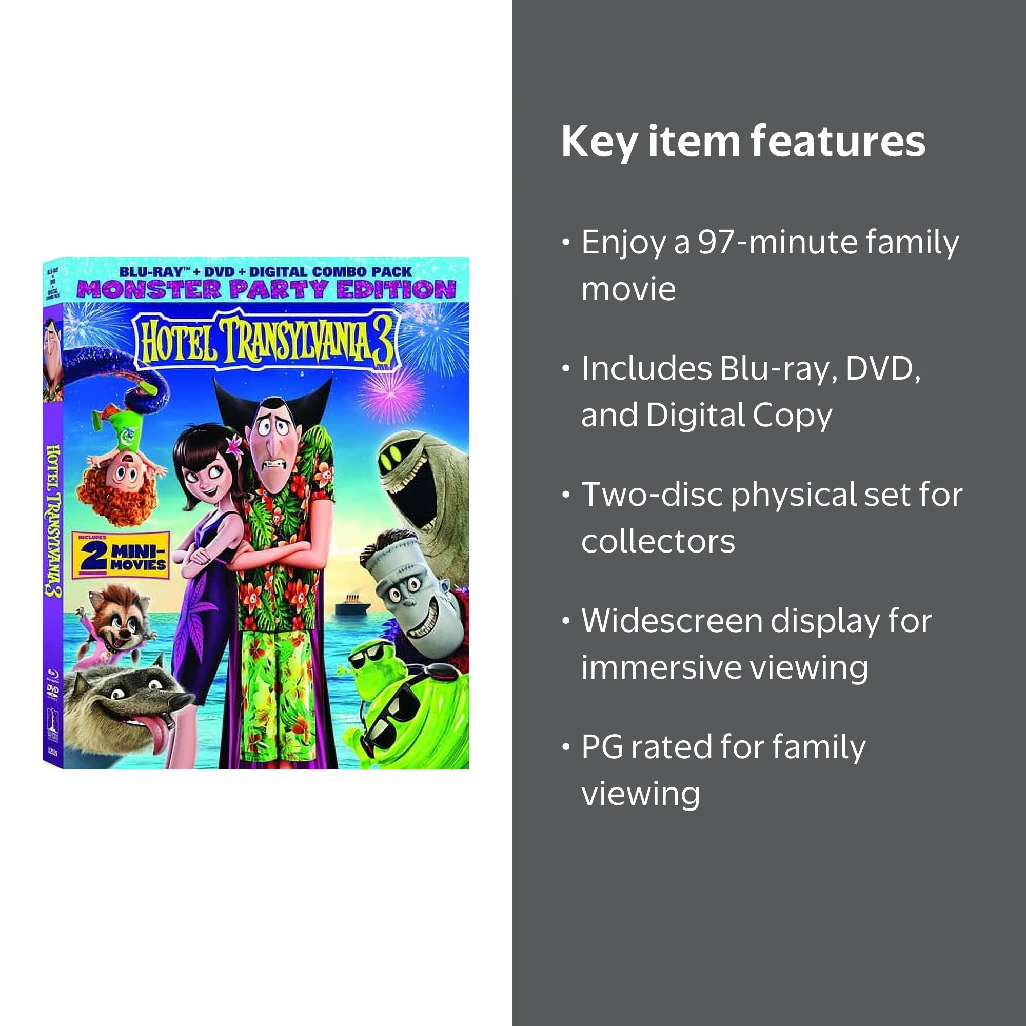Hotel Transylvania 3: Summer Vacation (Blu-ray + DVD) - Walmart.com