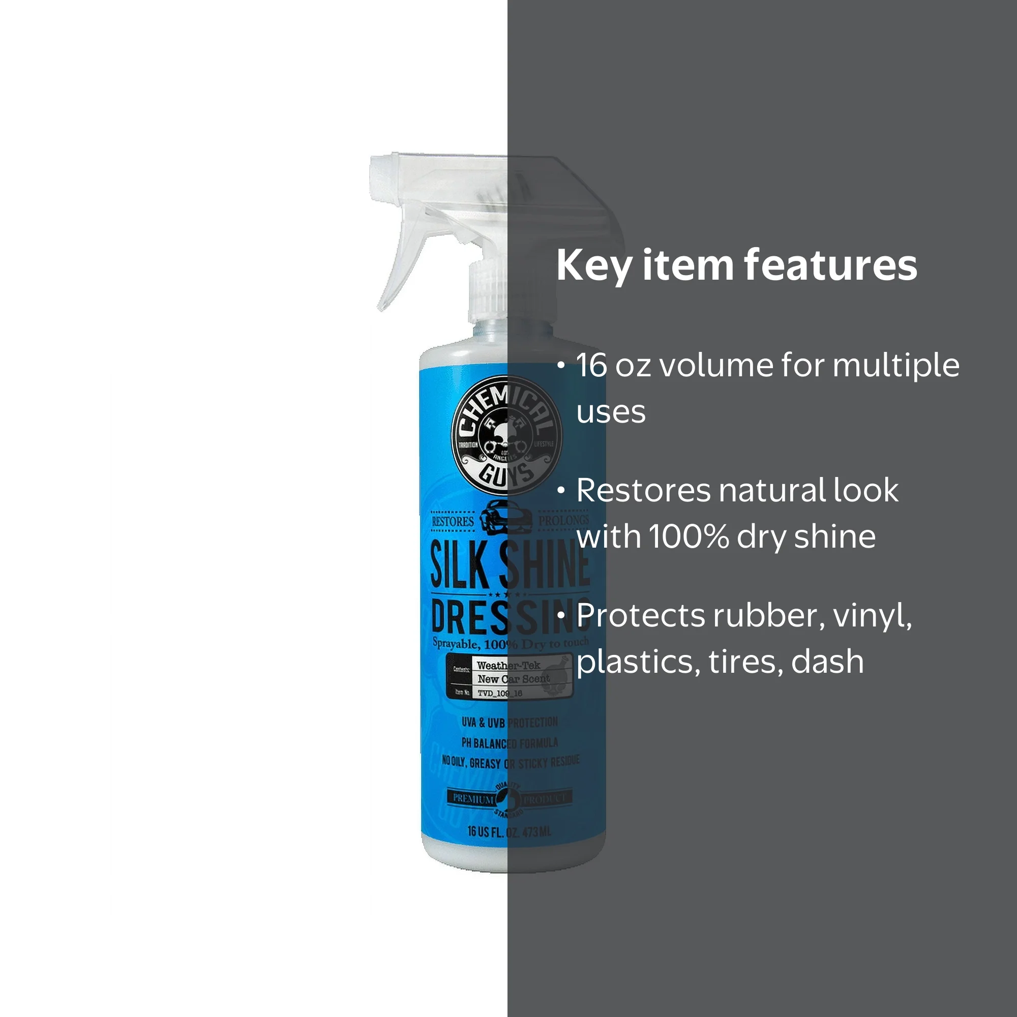 silk shine dressing chemical guys Chemical Guys Silk Shine Spray Dressing Natural Shine Dressing+Protectant  (16 oz)
