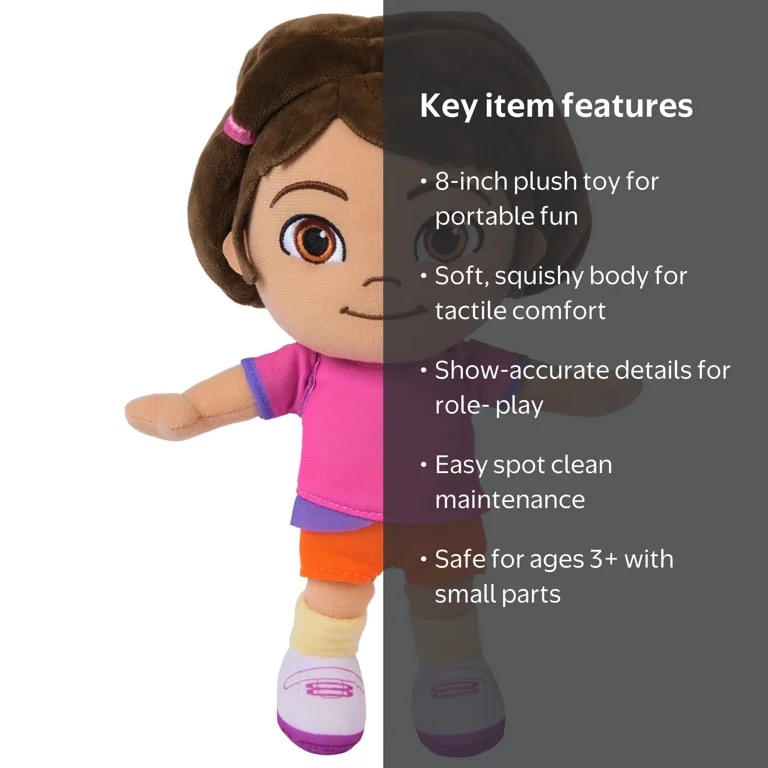 Dora the Explorer, Official Dora Plush Doll, Stuffed Animals for