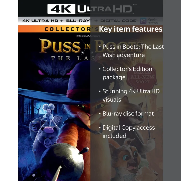 Puss in Boots: The Last Wish Collector's Edition 4K Ultra HD + Blu