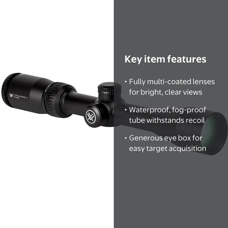 Vortex Crossfire II 3-9x40 Second Focal Plane Riflescope, 1-inch