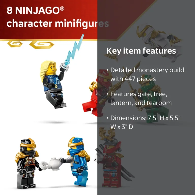 LEGO NINJAGO Ninja Character Display Building Toy, Ages 14+, 15th