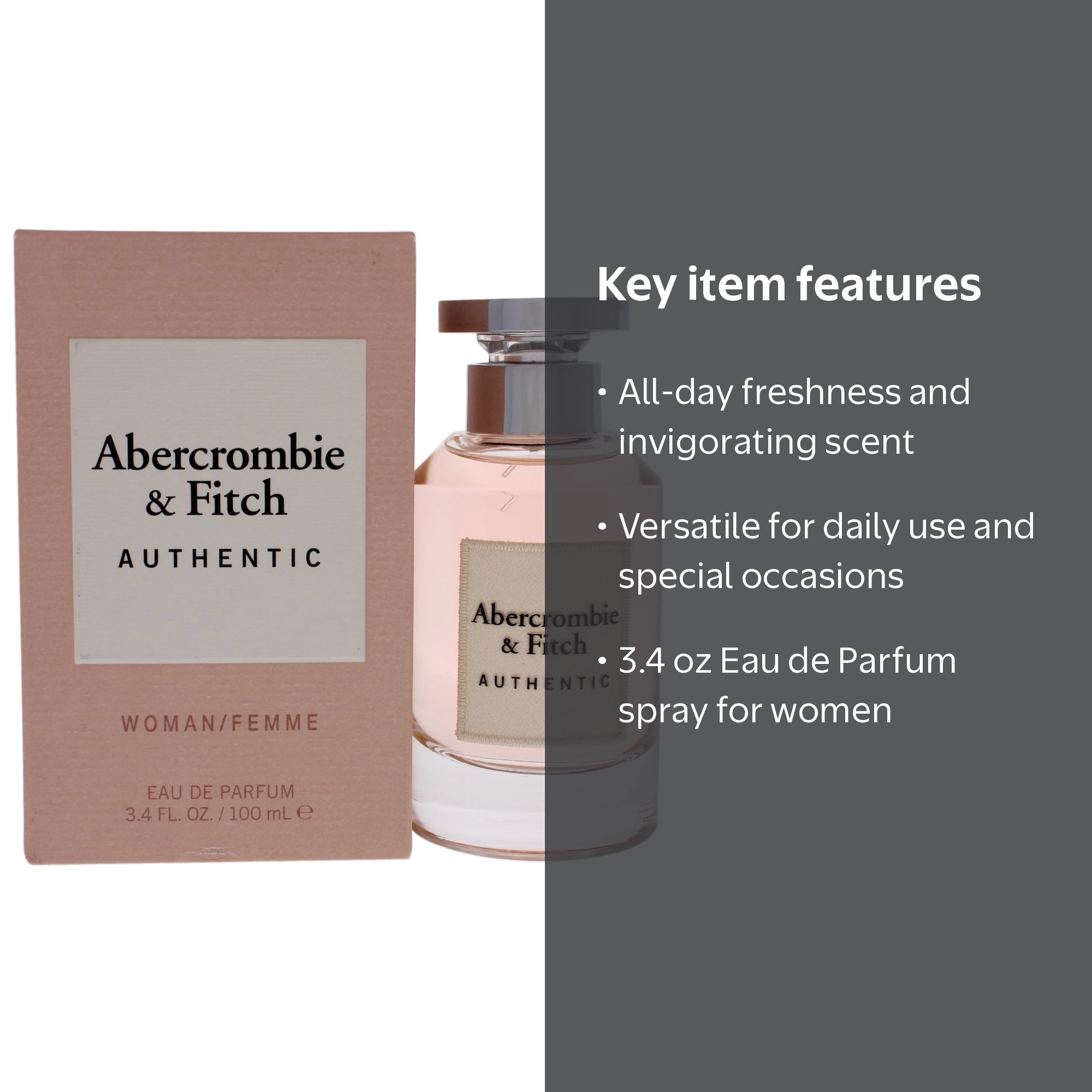 Abercrombie & Fitch, Women EDP Spray, 3.4 oz, Citrusy Fragrance