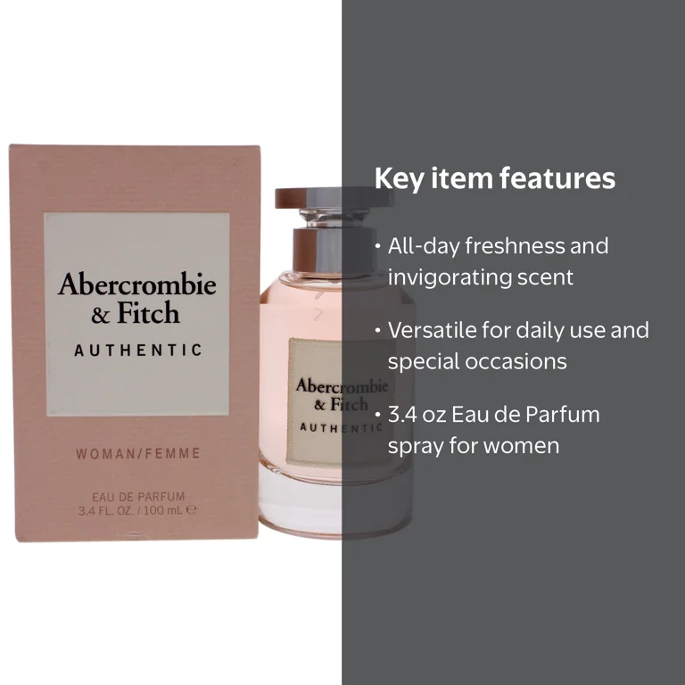 Abercrombie & Fitch, Women EDP Spray, 3.4 oz, Citrusy Fragrance