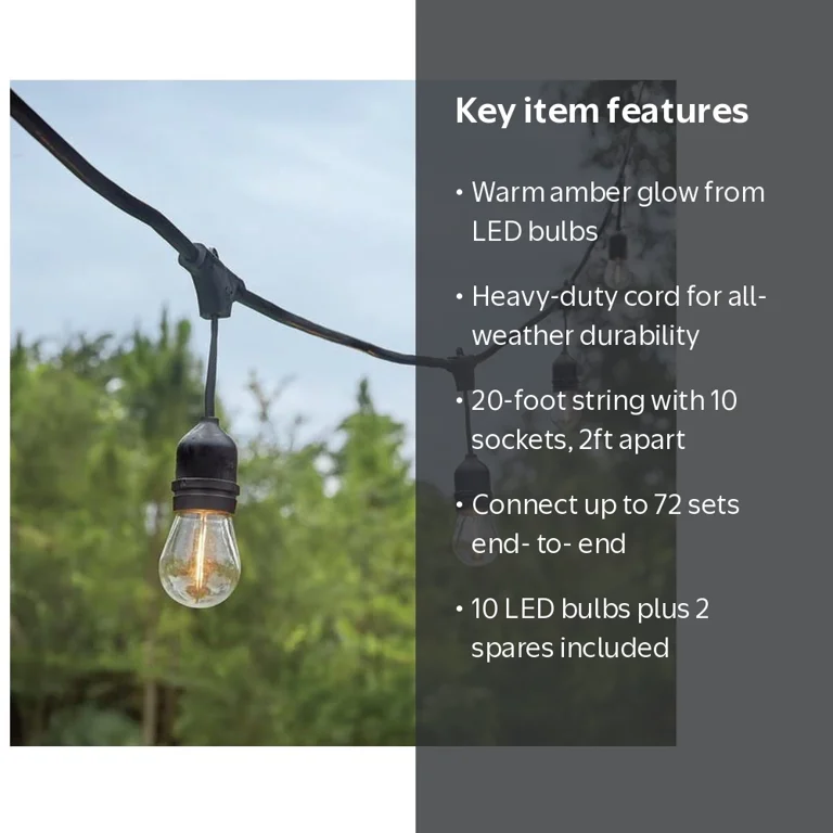 Feit Electric 20 Foot LED String Lights - Walmart.com