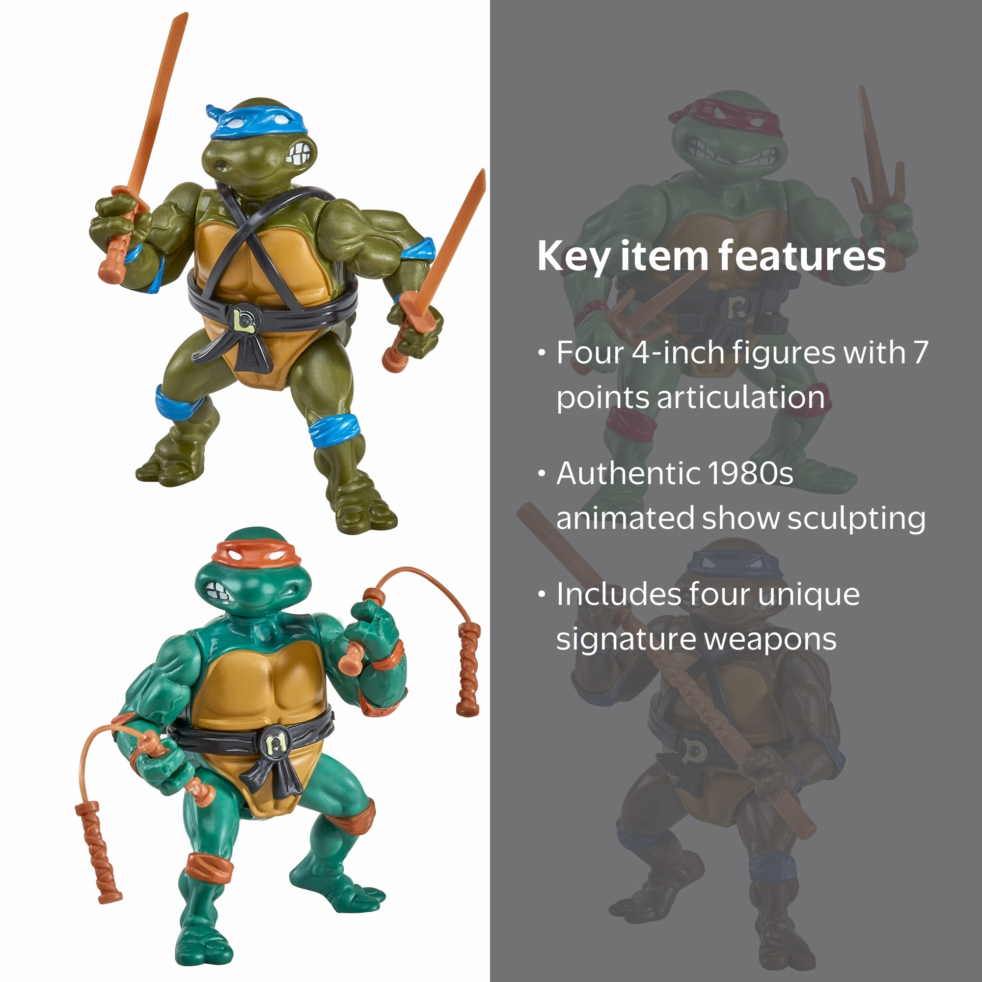 Teenage Mutant Ninja Turtle: 1987 Original Series Figure 4-Pack