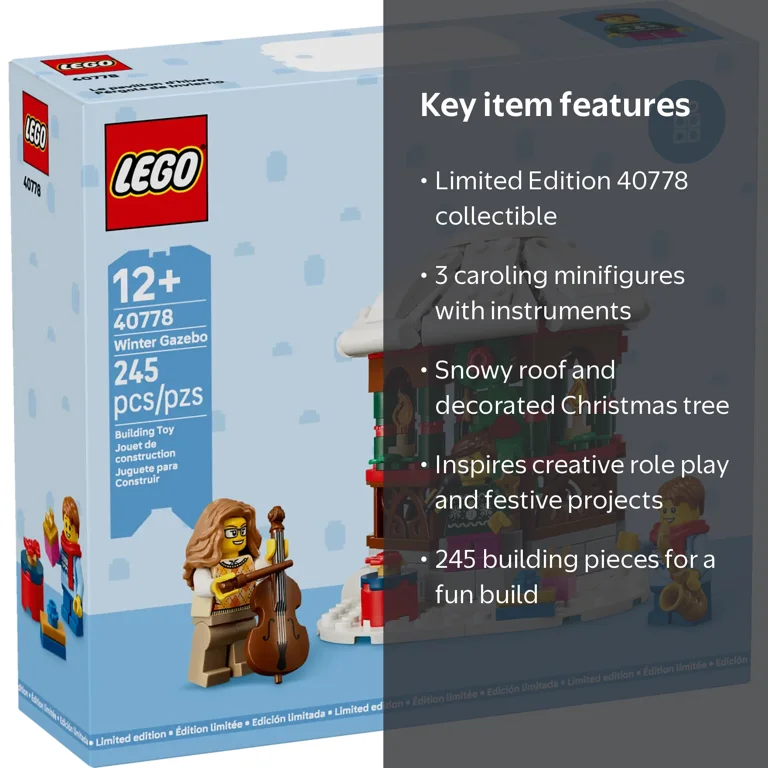LEGO, Winter Gazebo, 40778, 245 Pieces, Holiday Decor - Walmart.com