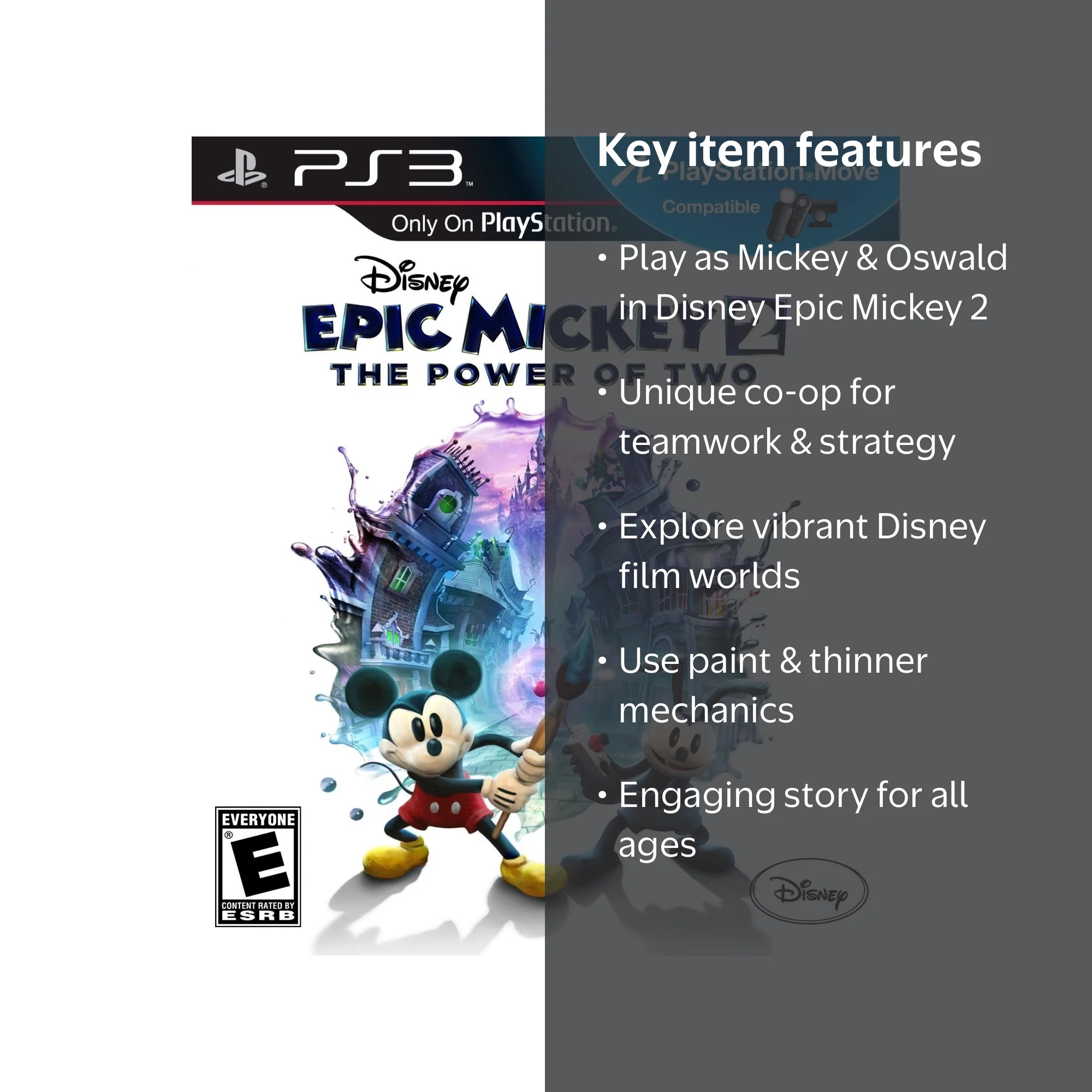 Disney Epic Mickey 2 The Power of Two - Playstation 3 - Walmart.com
