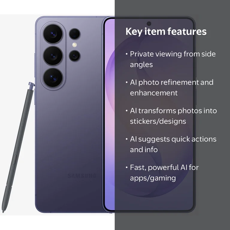 Samsung Galaxy S26 Ultra 256GB Smartphone Unlocked, Cobalt Violet