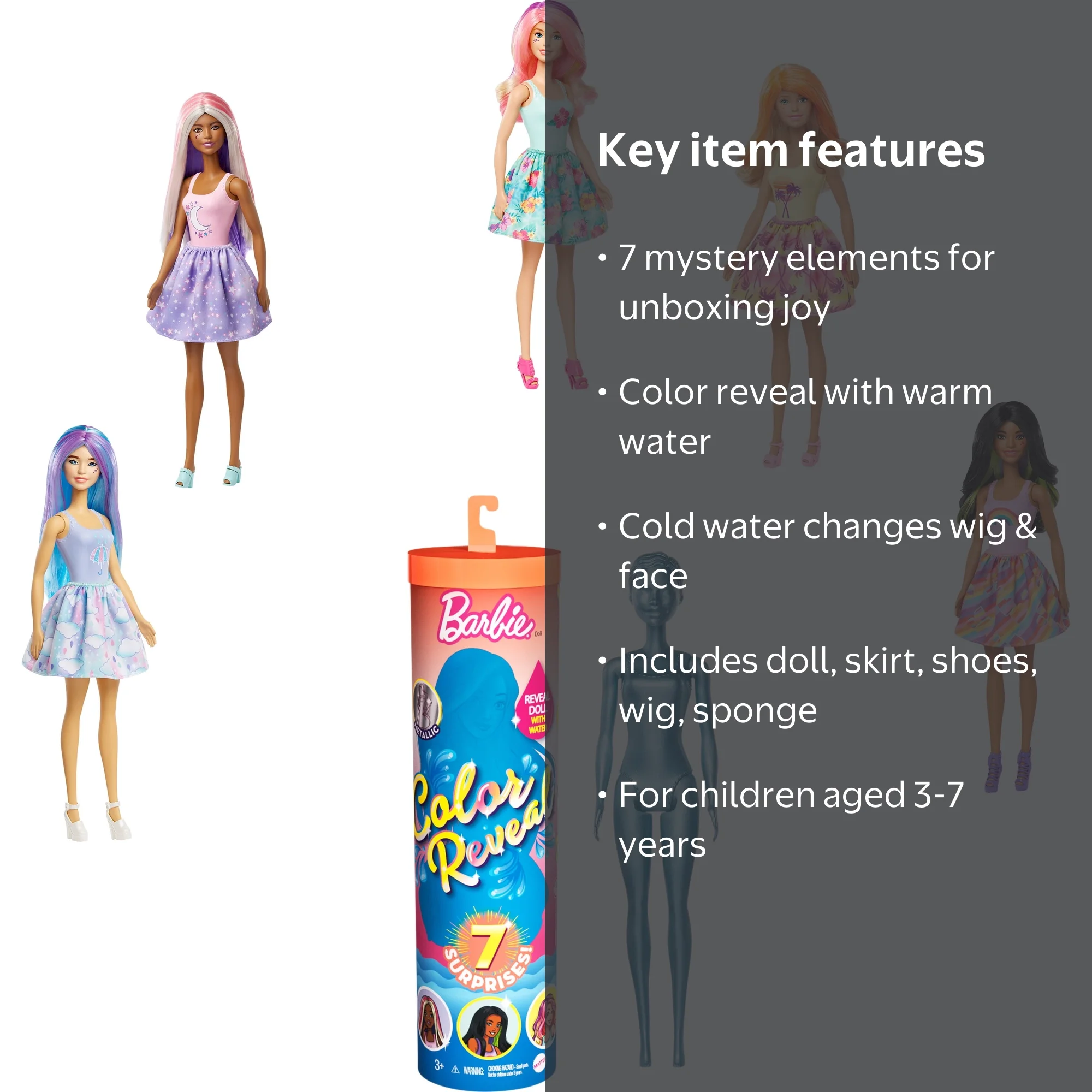Barbie Color Reveal Doll With 7 Surprises (Styles May Vary  display picture 1
