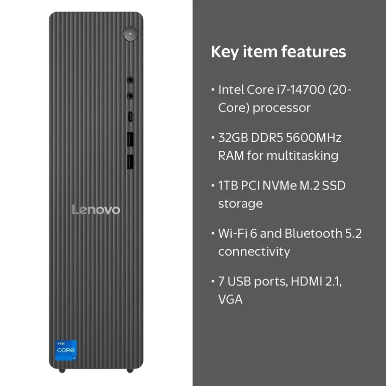 Lenovo IdeaCentre 8 Liter Tower Desktop - Intel Core i7 14700
