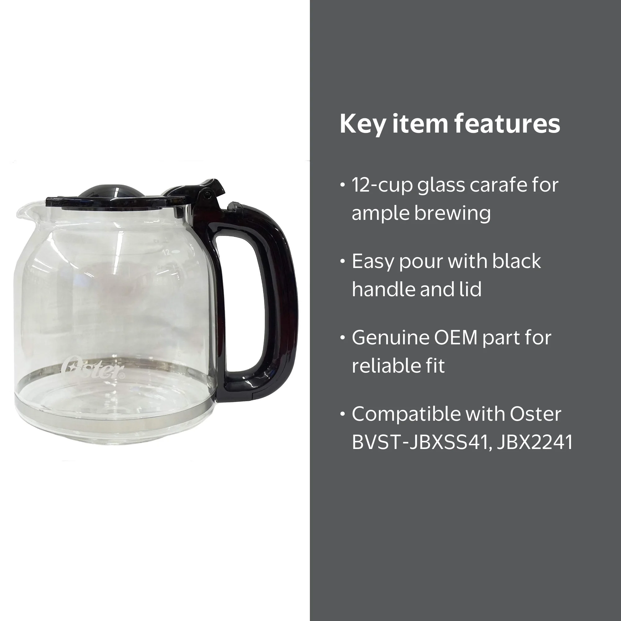Oster BVST-JBXSS41 12 Cup Programmable Coffeemaker Brew Pot with Oster BVST-JBXSS41 12 Cup Programmable Coffeemaker Brew Pot with