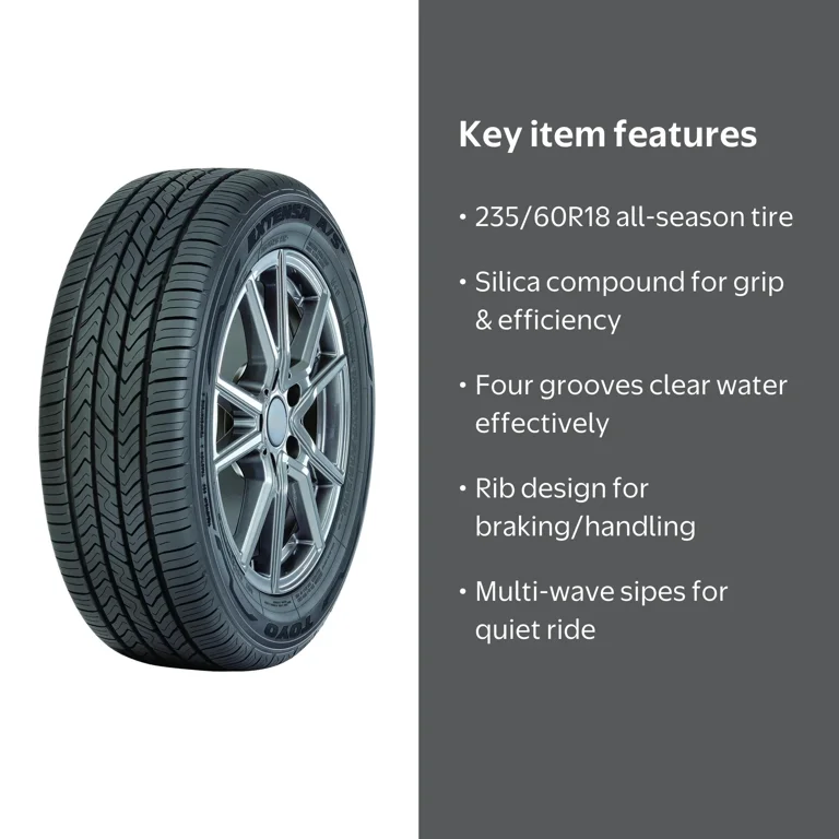 Toyo Extensa A/S II Tire 235/60R18 103H BSW, Fits '17-'22 Honda CR
