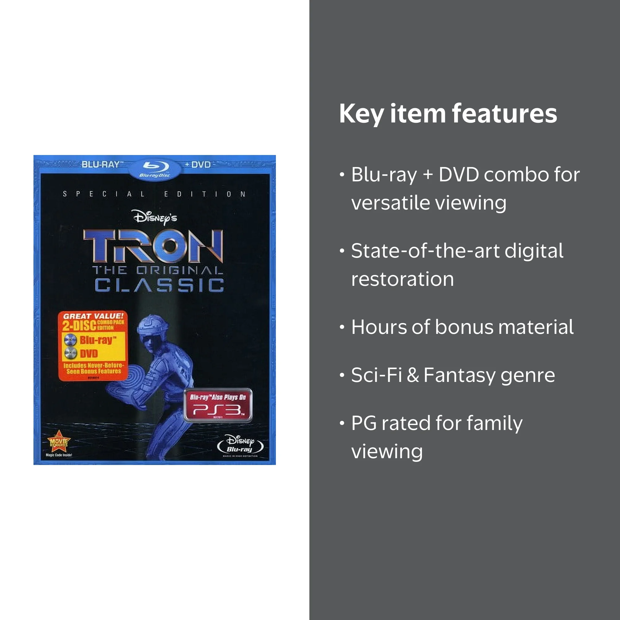Tron (Blu-ray + DVD), Walt Disney Video, Sci-Fi & Fantasy