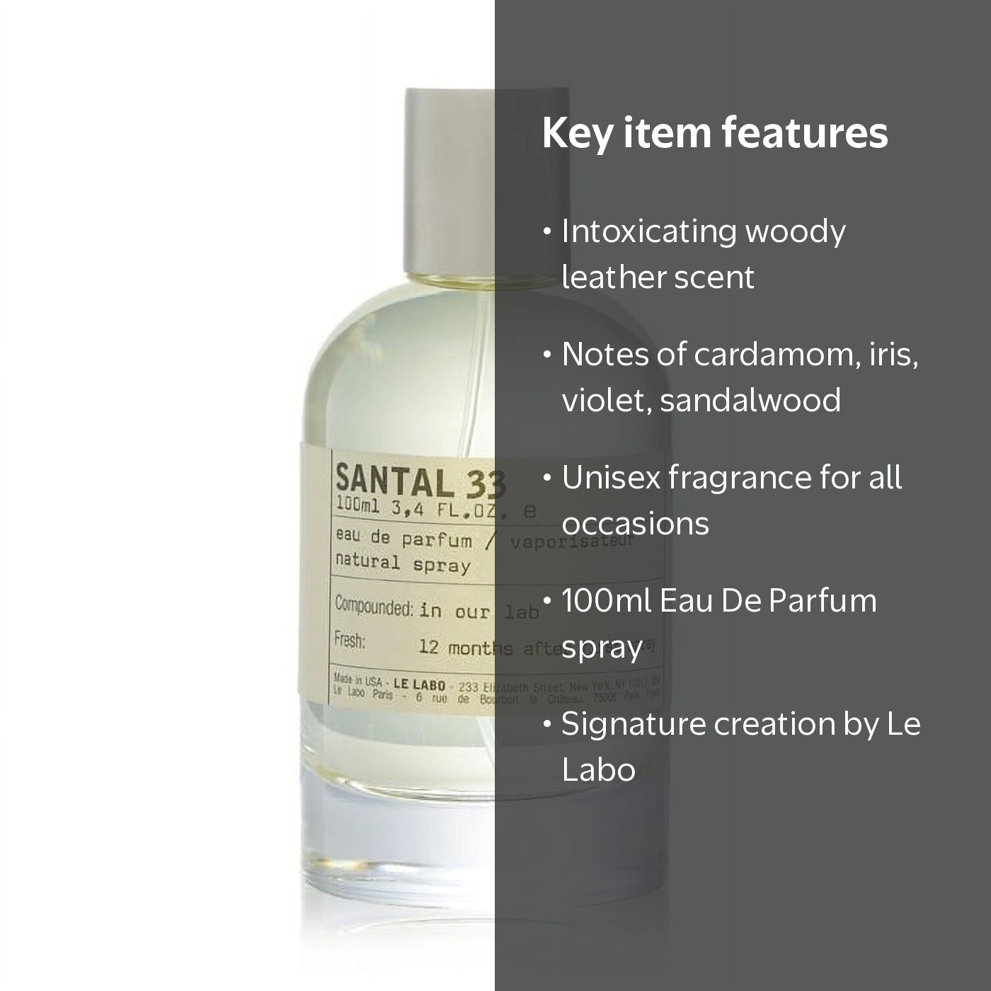 Le Labo, Santal 33 Eau De Parfum Spray, 3.4oz, Multicolor