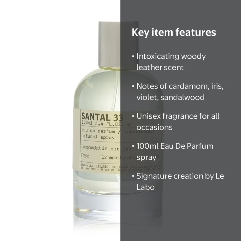 Le Labo, Santal 33 Eau De Parfum Spray, 3.4oz, Multicolor