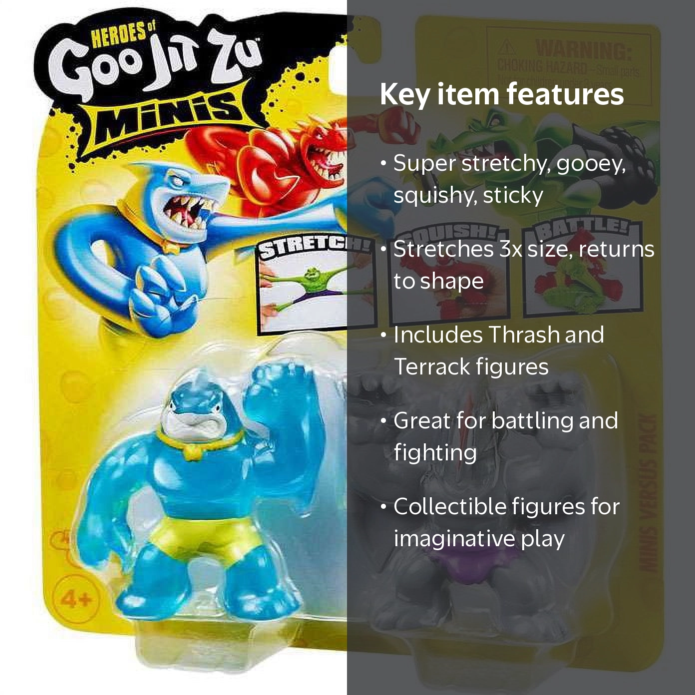 Heroes of Goo Jit Zu Toys - Mini Wubber Warriors Thrash & Terrack