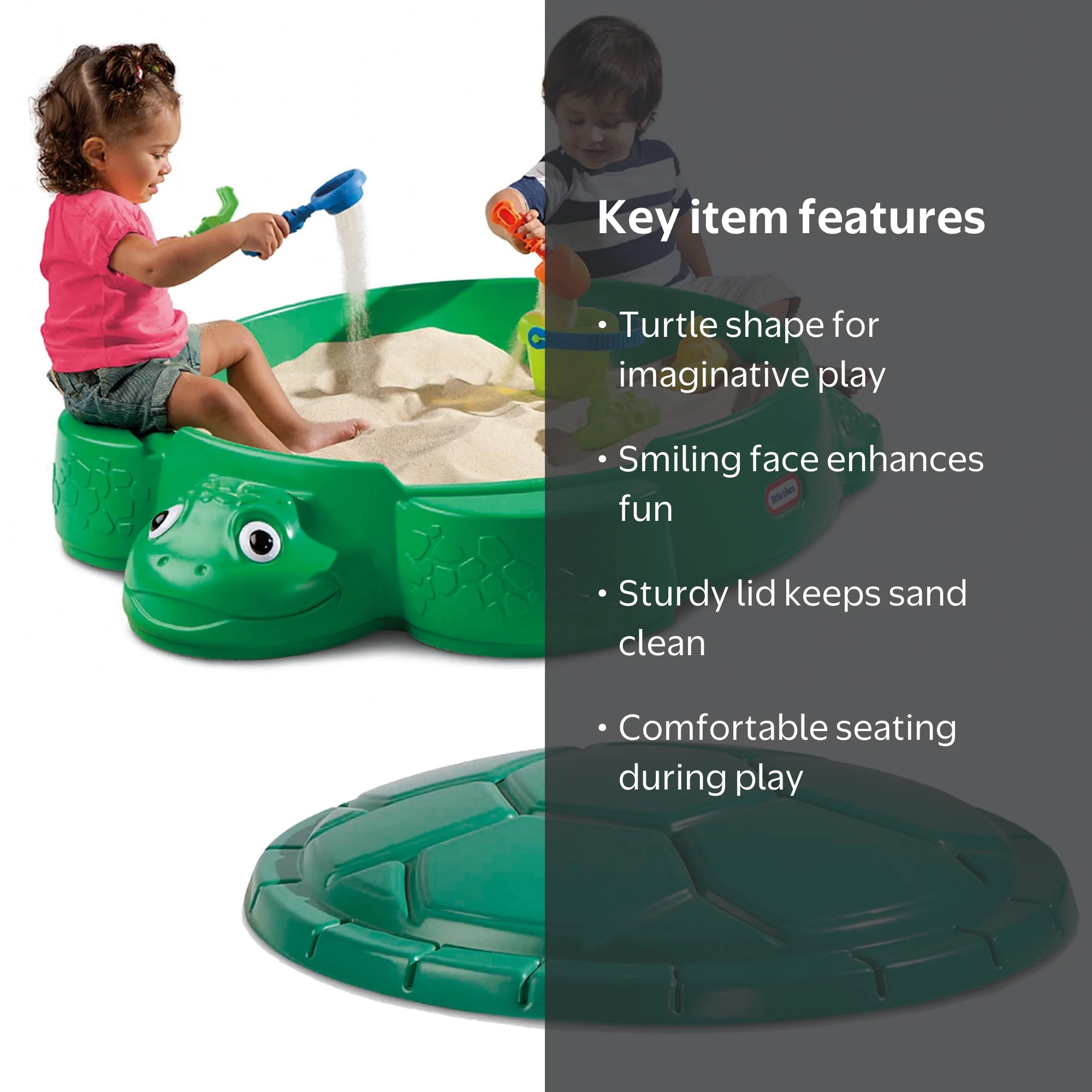 Little Tikes Turtle Sandbox with Removable Lid for Kids - Walmart.com