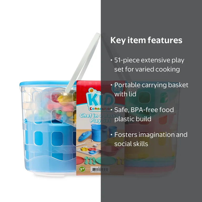 Kid Connection Chef in a Basket Pretend Playset for Toddlers 51