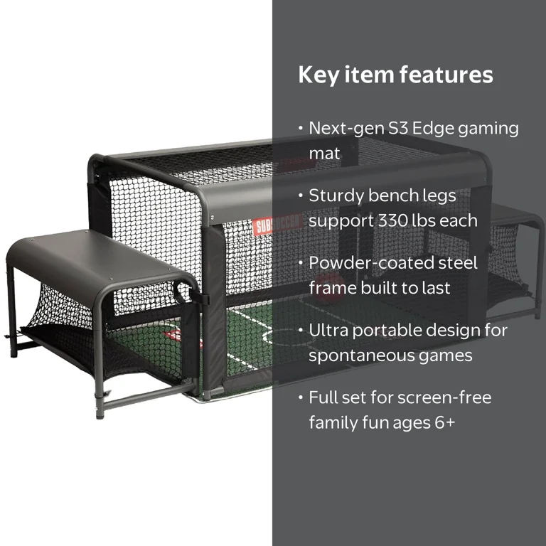 Subsoccer S3 Portable Bench Soccer Game with Benches and Ball
