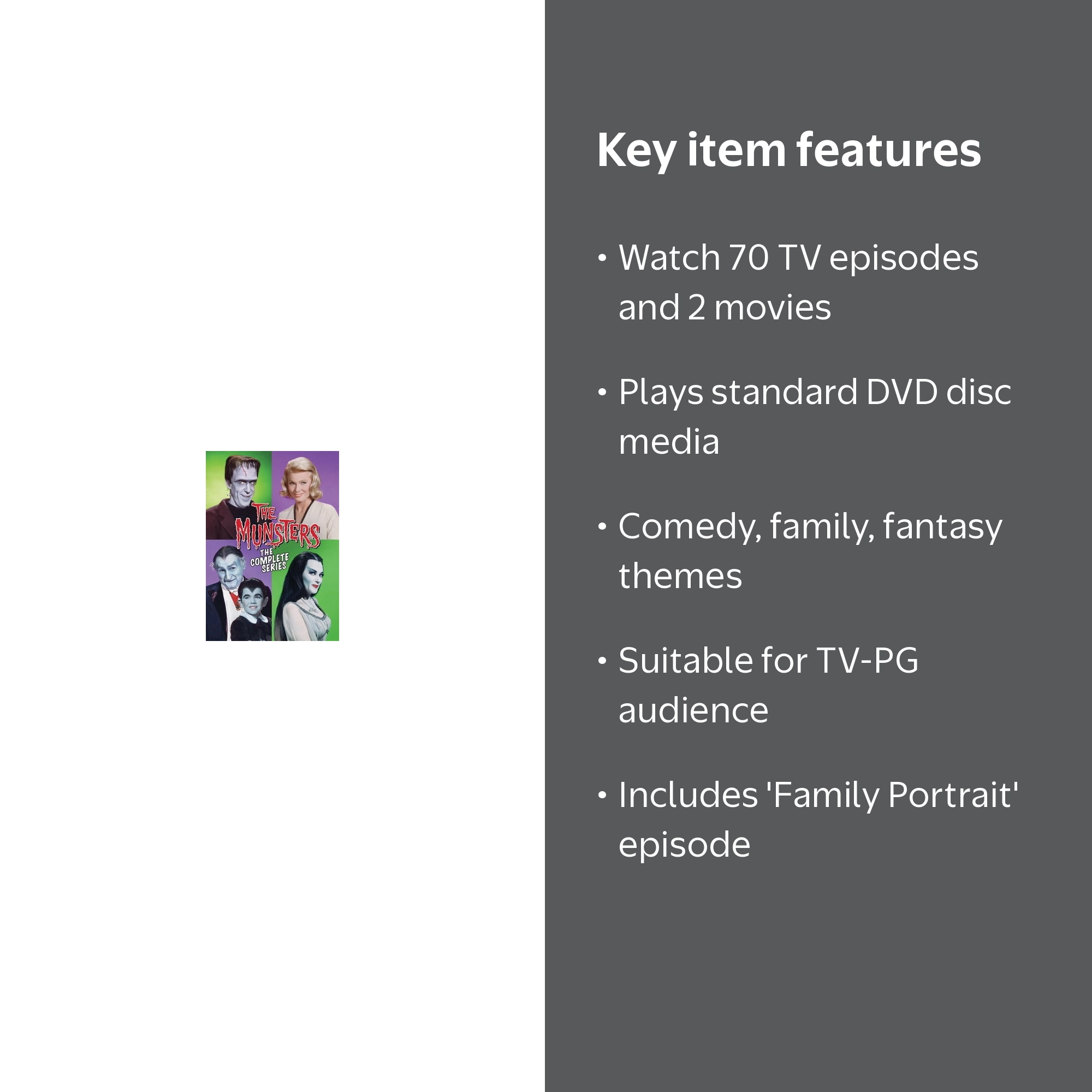 SDS, The Munsters: The Complete Series, DVD, All 70 Episodes +