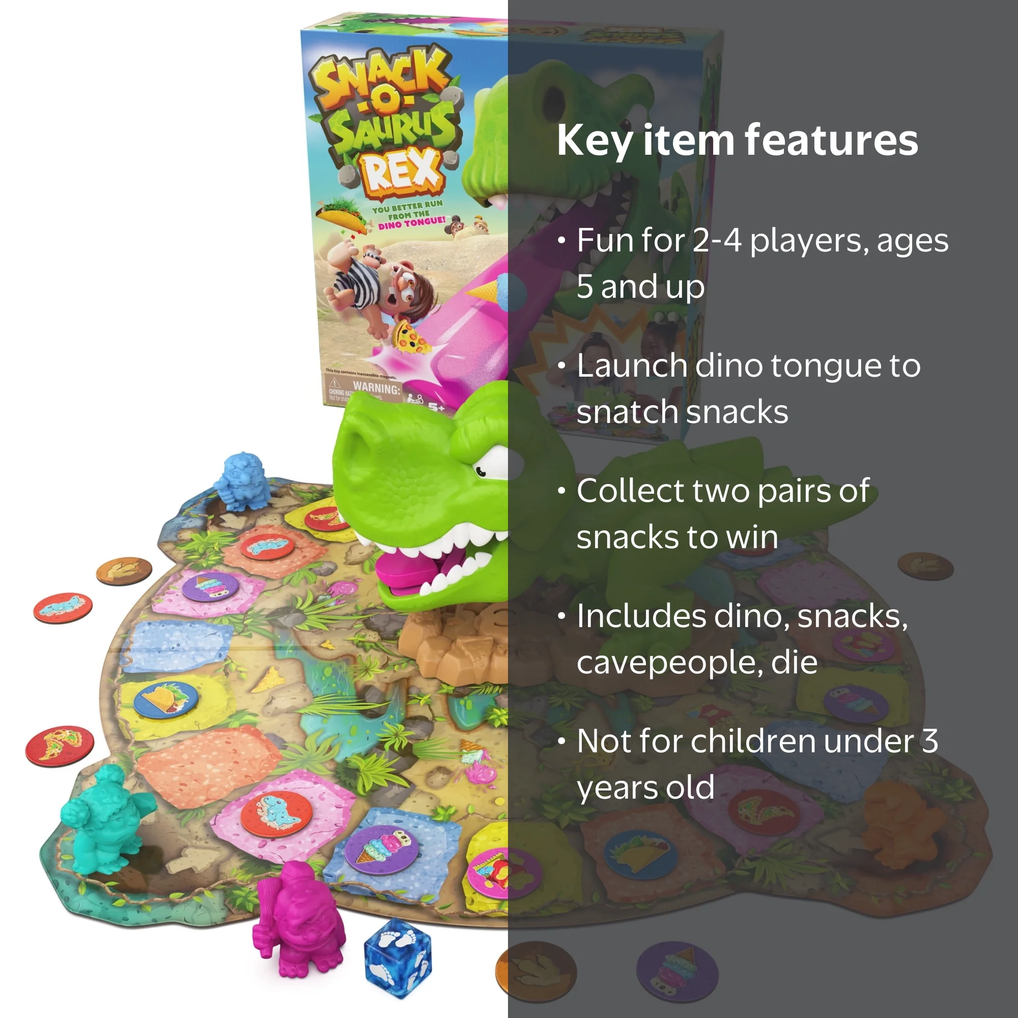 Spin Master Snacks-O-Saurus Rex Interactive Dinosaur Board Game