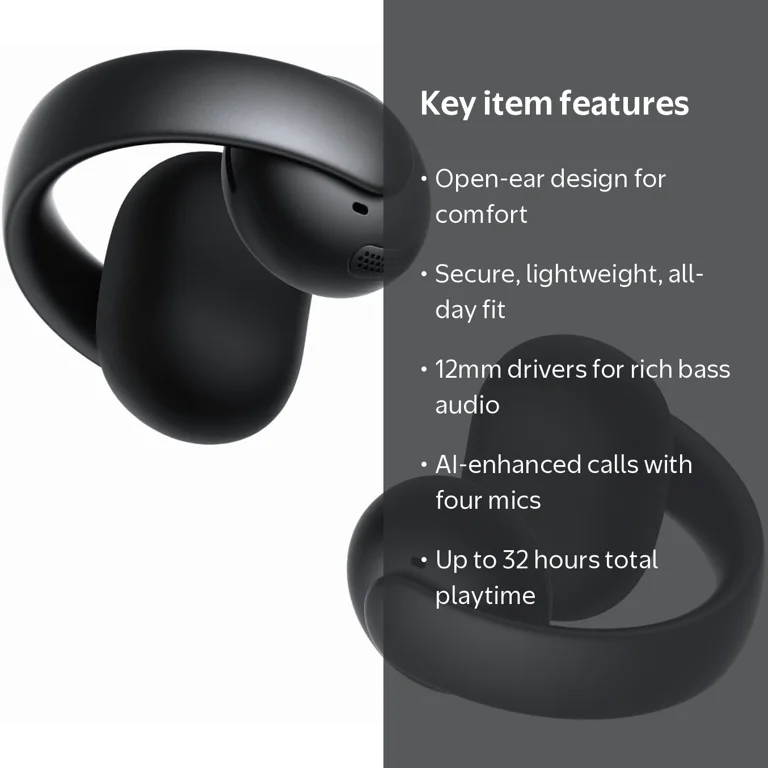 Soundcore AeroClip open-ear earbuds, 32-hour long-lasting