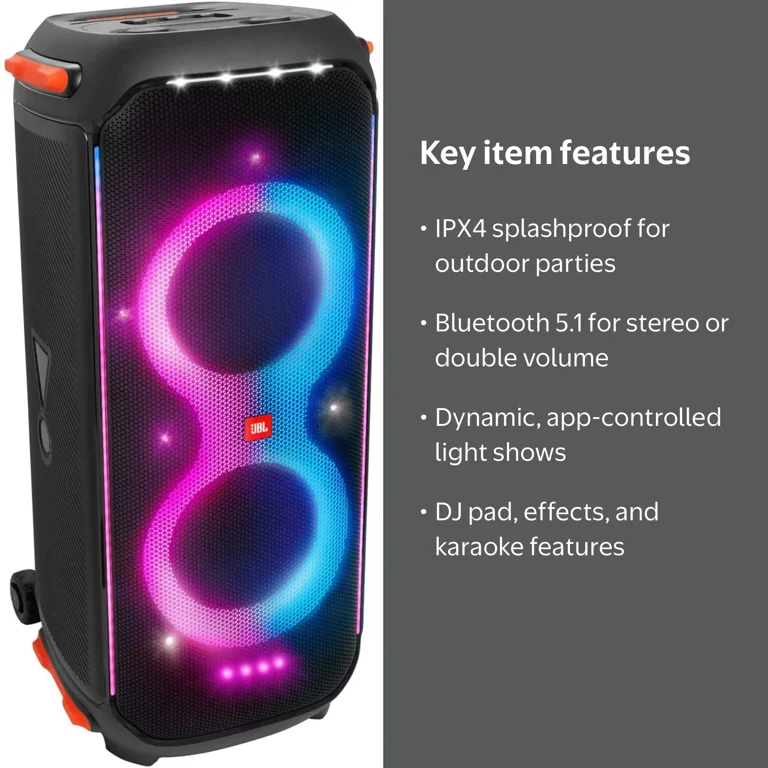 JBL PartyBox 710 Portable Bluetooth Speaker with Built-in Light