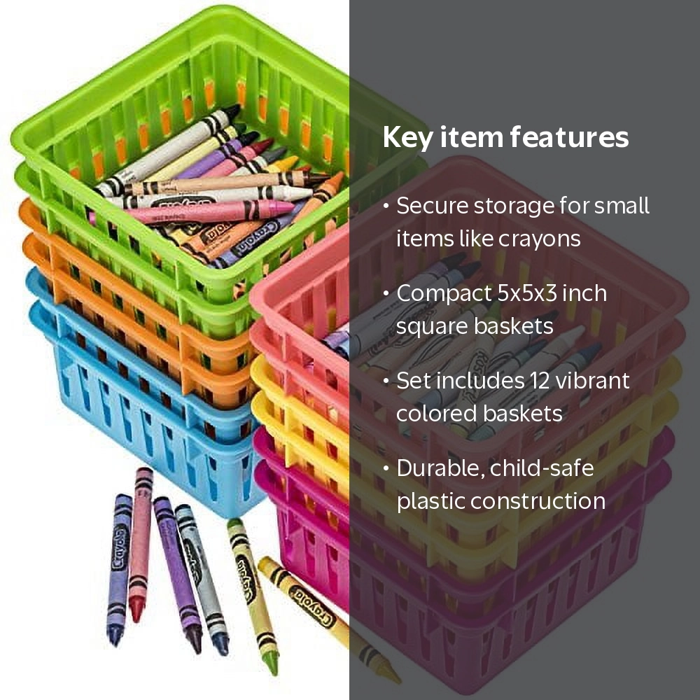 Prextex Classroom Storage Baskets Crayon and Pencill Storage