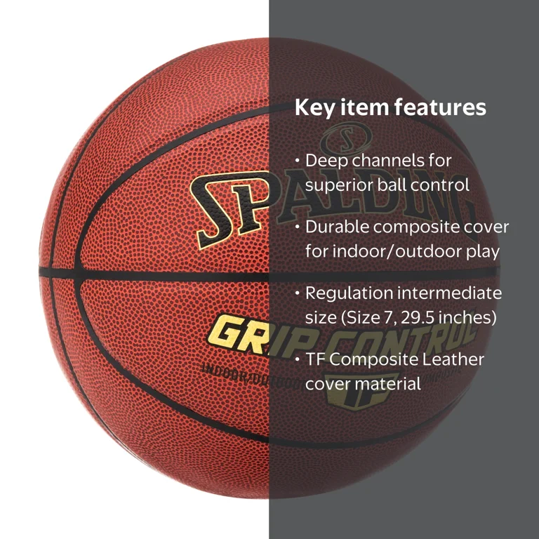 Spalding TF Composite Leather Basketball Grip Control - Size 7