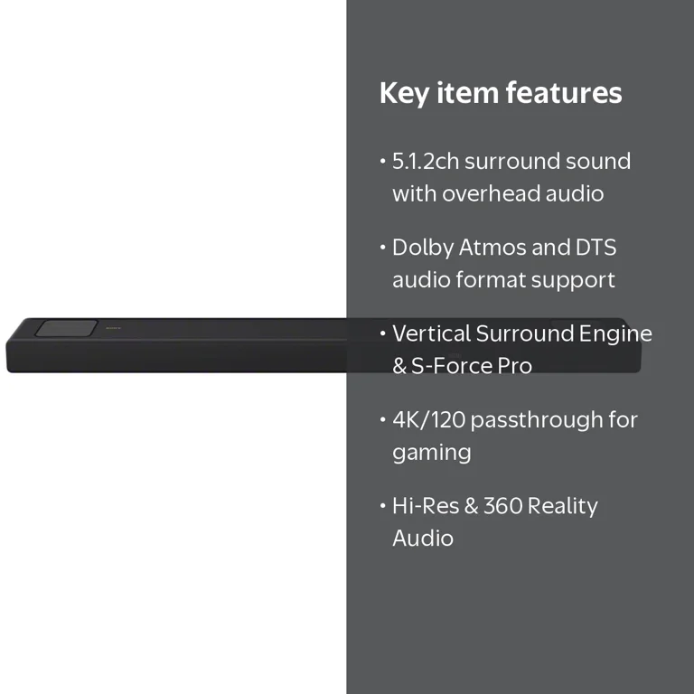 Sony, Soundbar, HT-A5000 5.1.2ch Dolby Atmos, Whole Home Surround