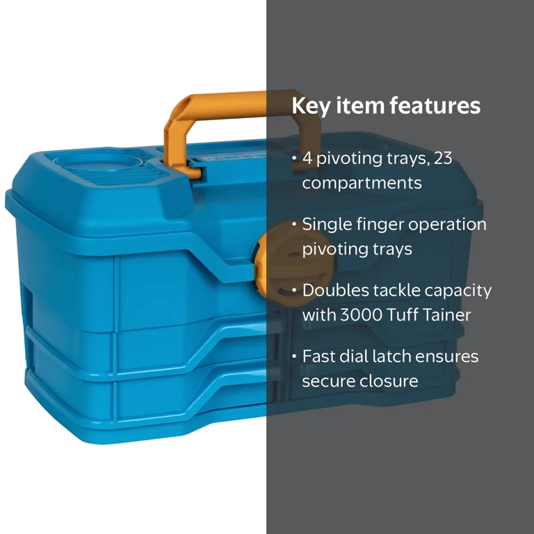 6.5 x 14v tackle box specs Plano Three-Tray Reel or any 3600 tackle storage system Flambeau Outdoors, NextGen 4/0 Medium
