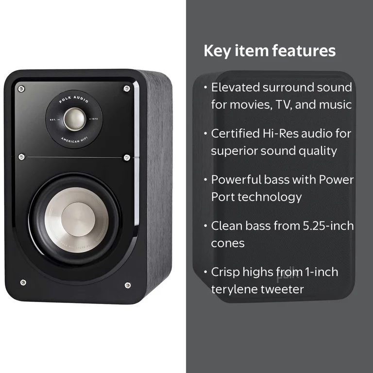 Polk Audio Signature S15 Home Theater Stereo Pair, Compact Polk Audio Signature S15 Home Theater Stereo Pair, Compact